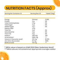PulseIT Vitamin C Effervescent Tablets | Orange Flavour | Immunity & Energy Support | 20 Tablets
