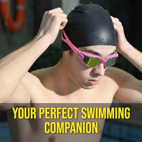 PulseIT Flow Swimming Goggles for Women – Anti-Fog, Leak-Proof & UV Protected | Adjustable Straps | Includes Case & Ear Plugs | Pool, Beach & Open Water