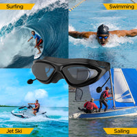 PulseIT Glide Swim Goggles – Anti-Fog, Leak-Proof & UV Protected | Built-In Ear Plugs | Precision Fit for Long Sessions | Adults, Youth & Kids | Pool & Open Water