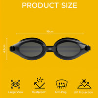 PulseIT Aqua Swim Goggles – Anti-Fog, Leak-Proof & UV Protected | Soft Silicone Seal | Fits Adults, Youth & Kids | Pool, Beach & Open Water
