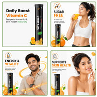 PulseIT Vitamin C Effervescent Tablets | Orange Flavour | Immunity & Energy Support | 20 Tablets