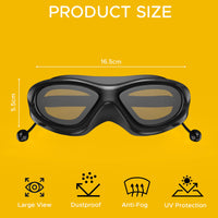 PulseIT Glide Swim Goggles – Anti-Fog, Leak-Proof & UV Protected | Built-In Ear Plugs | Precision Fit for Long Sessions | Adults, Youth & Kids | Pool & Open Water